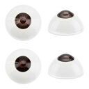 PHPANDAHALLドール目32MMドールメイキング4個セット人形目半円立体ぬいぐるみ目ラスチックアイ人形目玉ハンドメイド粘土細工クラフト手芸パーツ手作り材料
