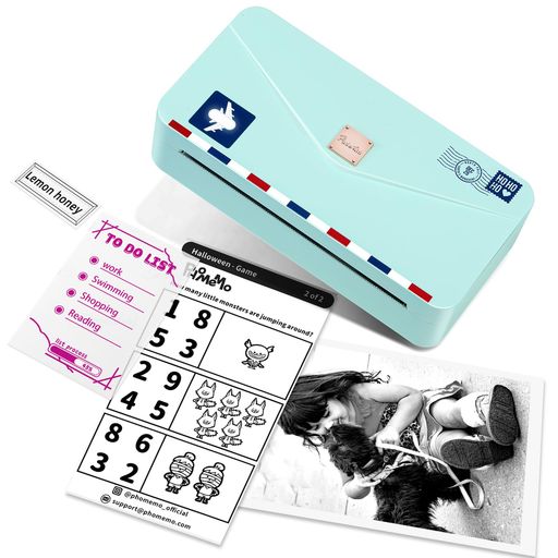 PhomemoM04ASミニプリンターサーマルプリンター15/53/80/110mm感熱紙対応スマートラベル300dpi写真/ノ..