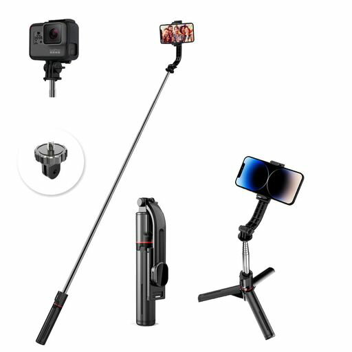 Rakumin自撮り棒bluetooth三脚付きAndroid無線対応セルカ棒スマホ一脚一体化スマホは無干渉360°回転されるiphone用/Nexus等対応ミニコンパクト軽量携帯便利リモコン分離式多機能卓上使用可能 Rakumin自撮り棒bluetooth三脚付きAndroid無線対応セルカ棒スマホ一脚一体化スマホは無干渉360°回転されるiphone用/Nexus等対応ミニコンパクト軽量携帯便利リモコン分離式多機能卓上使用可能