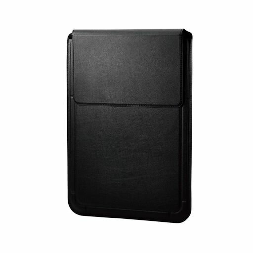 エレコムパソコンケースPCケース12インチ薄型フラップスリーブ型ソフトレザーパソコンスタンド一体型マウスパッド一体型ブラックBM-IBSVS02BK