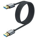 SUNGUYUSB3.0ケーブル1.5MタイプA-タイプA5GBPS高速データ転送金メッキコネクタオス-オス高耐久性USBケーブル両端オスDVDプレーヤー、ハードディスクドライブなどの機種に適用1.5M(2)