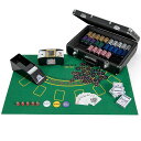 BestBuyポーカーチップポーカーセット数字入りチップ600枚チップセットカジノチップカジノゲームカジノセットブラックケース&カードシュー&カードシャッフラート&ランプ&サイコロ&マット…