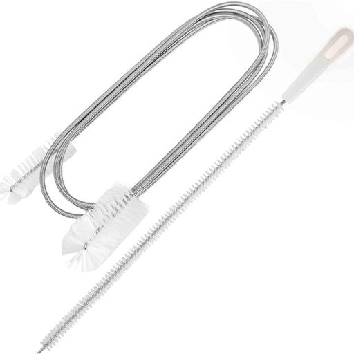 ZiSyouMaパイプブラシ洗浄用2個セット排水溝ブラシステンレス製柔軟折り畳み可能ホースパイプブラシ螺..