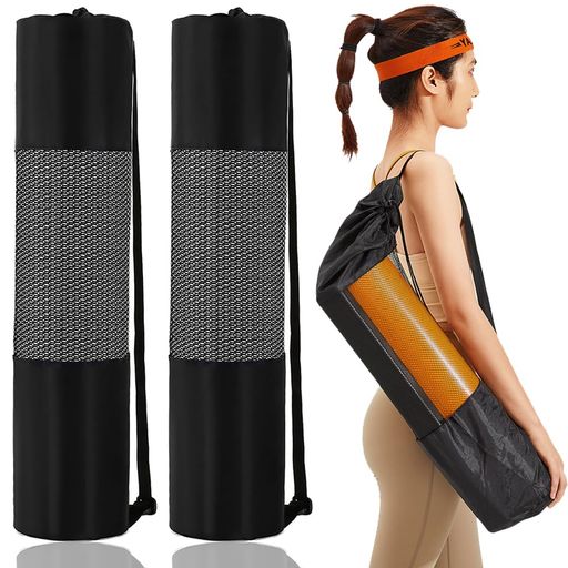 ヨガマットケースヨガマットバッグ2点セットメッシュバッグ簡易収納収納ポケット通気性デザイン調節可..