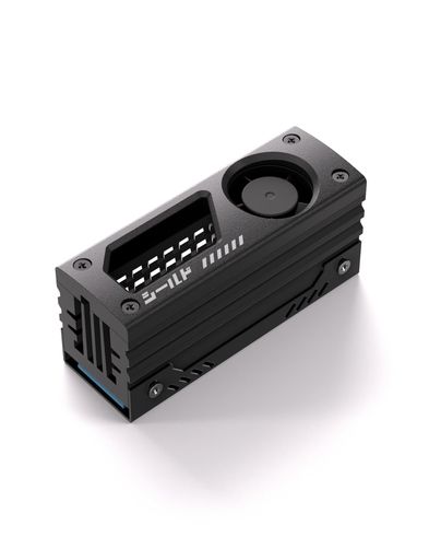 EZDIY-FABシールドM.22280SSDヒートシンク内蔵20mmPWM高速ファン、高性能冷却、アルミニウム製、M.2用..