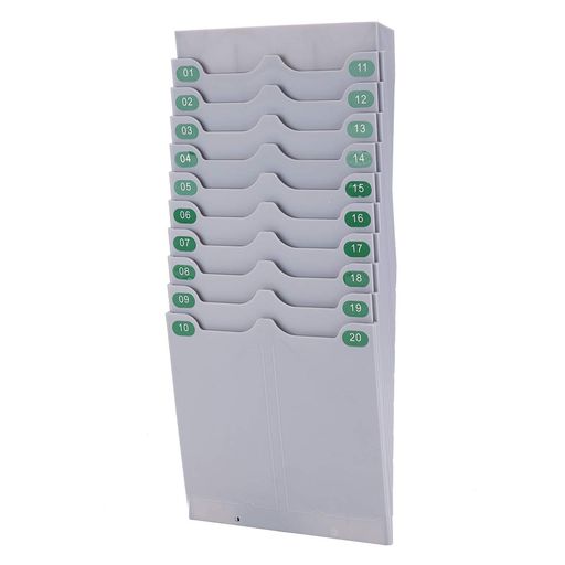 フェリモアタイムカードホルダーカードラック壁掛け立て掛けポケット式省スペース会社(20名用)