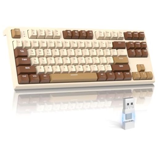 ZIYOULANGM88コンパクトワイヤレスメカニカルキーボードBluetoothデュアルモード2.4GHzType-C/USB-A変換アダプタ付属87キー80%レイアウトホットスワップ対応ガスケット構造赤軸 ZIYOULANGM88コンパクトワイヤレスメカニカルキーボードBluetoothデュアルモード2.4GHzType-C/USB-A変換アダプタ付属87キー80%レイアウトホットスワップ対応ガスケット構造赤軸