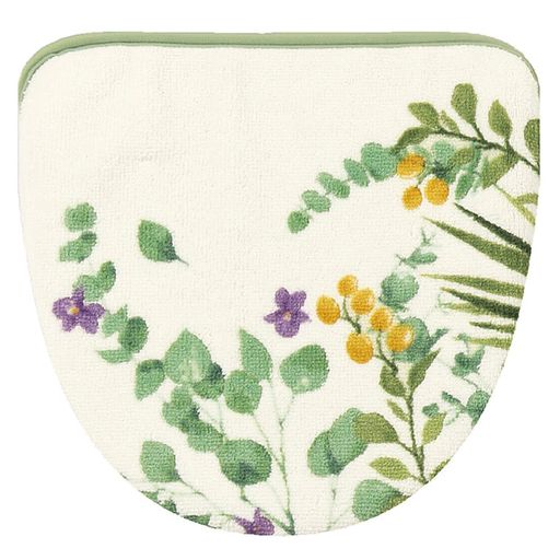 センコー(Senko)グリーンアートトイレふたカバー洗浄用グリーン草花プリント日本製32473