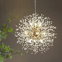 OKELLYシャンデリアクリスタル照明器具おしゃれ花火ペンダントライト6畳8畳10畳LED電球付属ロビーダイニングルーム寝室リビングルームレストラン和風吊り板中性光(12灯ゴールデン)