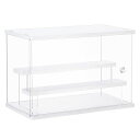 AMEITECH障子式フィギュアケース引き戸式コレクションケースuvカットアクリル製プラモデル飾り用手袋&クロス付き大型アクリル製2段ステージ透明