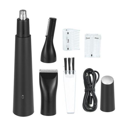 VOCOSTE男性女性用の耳と鼻の毛トリマープロのUSB充電式眉毛ひげトリマー防水デュアルエッジブレード付きブラック VOCOSTE男性女性用の耳と鼻の毛トリマープロのUSB充電式眉毛ひげトリマー防水デュアルエッジブレード付きブラック