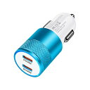しがーソケットusbc2ポートタイプc急速充電器5V/3A60Wシガーソケット車cタイプソケット軽量12V/24V車対応コンパクトiPhone16/15/14/13/12/11/8iPad