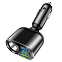【PD30W/Super100W】BELIYOfor1増設ソケットシガーソケットusb車電圧計シガーソケットusb充電器車用【QC3.0+PD30Wポート】車用usb電源ポート急速充電電圧測定対応12~24V車(ブラック)
