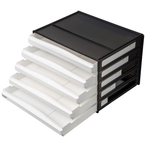 livinboxレターケース書類ケースa4横浅5段パンフレットマニキュア収納画材新聞雑誌ボードゲーム説明書..