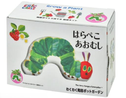 聖新陶芸はらぺこあおむしわくわく陶器ポットガーデンワイルドストロベリーサイズ:約W15.3D6.5H11.3HP-..