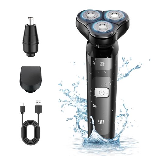 【新登場·1台3役】ひげそり電動シェーバーメンズひげそり電動髭剃り360°回転式電気シェーバー乾湿両用携帯便利・低騒音長持ちバッテリーLCD残量表示typc急速充電IPX7防水お風呂男性用出… 【新登場·1台3役】ひげそり電動シェーバーメンズひげそり電動髭剃り360°回転式電気シェーバー乾湿両用携帯便利・低騒音長持ちバッテリーLCD残量表示typc急速充電IPX7防水お風呂男性用出…