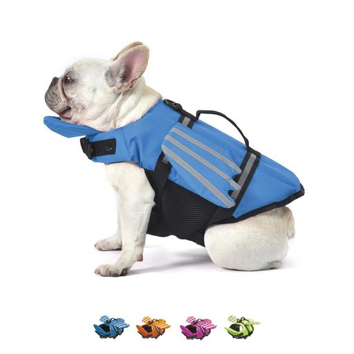 ONLINEPET犬用ライフジャケット水泳救命胴衣小型犬中型犬大型犬調節可能ペット犬の安全を守る猫用水泳..