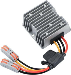YABOANGDC/DCコンバータ12Vから24V、昇圧コンバータ、DC/DC電圧コンバータ12Vから48V5A240WMAX自動車、LEDライト、トラック、計器などの電源トランス