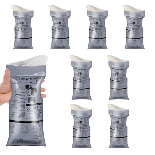 ADOFUN携帯トイレ700ml男女兼用5秒凝固【16回分(2回分x8パック)】簡易トイレ除菌消臭車車載トイレ使い捨て地震対策登山渋滞時断水停電災害用車内泊