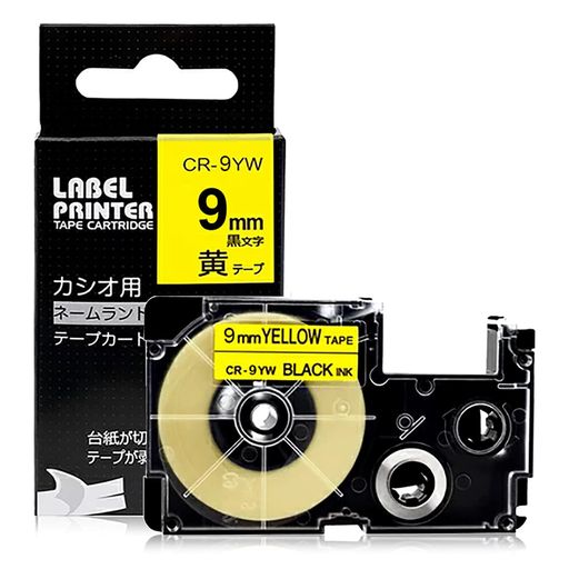 9mm黄互換ネームランドテープ黄地黒文字1個カシオラベルライターXR-9YWテープカートリッジCASIONameLandKL-TF7KL-P4SE対応Greateam(2)