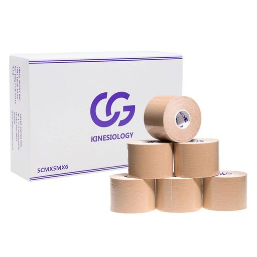 C&Gキネシオロジーテープ50mmx5m6巻入マラソン膝足首手首ふくらはぎ足裏
