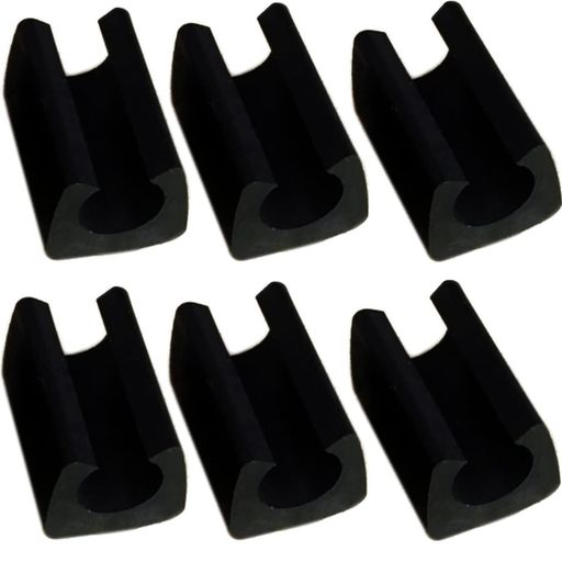 Rosebe椅子足チップ家具足プラスチックU/O形長方形滑り止め【12個入り】パイプキャ直径φ8/10/12/14mmに..