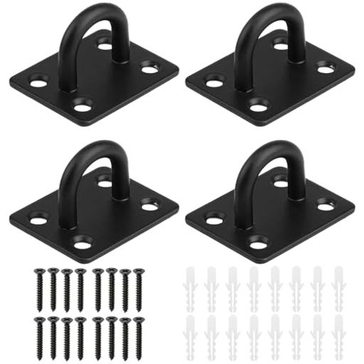 Mitolandアイプレートパッドアイ長方形ステンレス耐食性高強度壁掛け日よけサンシェード47mmx38mmブラ..