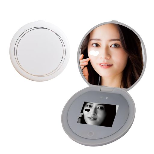 バックスラッシュ美人百花MAQUIA掲載/smalyUVミラー日焼け止め塗り残しチェックLEDライト付き日焼け止..