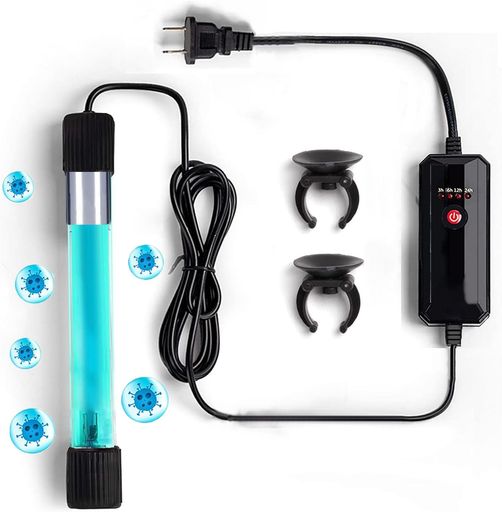 13W水槽ライトアクアリウムライト水中灯タイマー付き水陸両用IP68防水緑藻を除去水質浄化水槽フィルタ..