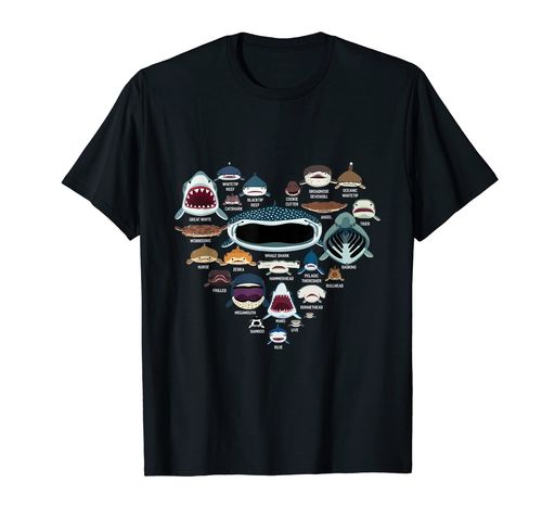 SharkFacesクジラシャークフィンTシャツ