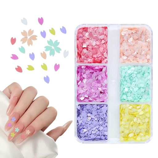 ネイルパーツ桜ホログラム薄型桜の花びらネイルホログラム花ネイルアートデコパーツスパンコールジェル..