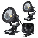 LEDクリップライト防水12W白色6000K昼光色100W形1300LM小型看板照明屋外/屋内兼用延長コード3M看板用、黒板用照明、店舗看板、店頭看板用2個セッ...