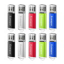 10個32GBUSBメモリ・フラッシュドライブEXMAPORUSB2.0スティック五色(黒、銀、赤、緑、青)(2)