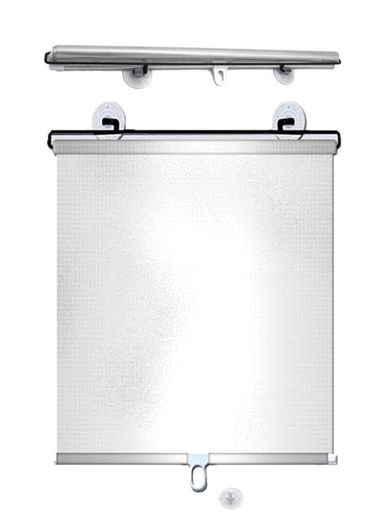S.fields.incロールスクリーン吸盤式日除けサンシェード遮光カーテンブラインド40cm窓車(40*60cmシルバ..