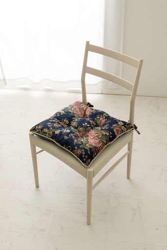 イケヒコ・コーポレーションクッション日本製オリビアシートネイビージャガード織約43x43cmエレガント新生活手洗い可能#1220900190291