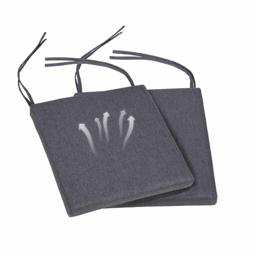 椅子クッション2枚セット座布団紐付き四角い和風チェアパッド極厚厚5cmスクエア39x39x5cm正方形高反発..