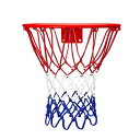 ALLVDバスケットゴールネット7MM幅12ループカラフルファミリースポーツおしゃれバスケットリングバスケットネット標準バスケットボール用屋外屋内適用レジャーファミリースポーツ(紅白…(4)