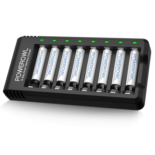 Powerowl充電池充電器セット単4形充電池8本大容量耐久性家庭用オフィス用電池と充電器の組み合わせ(8本) Powerowl充電池充電器セット単4形充電池8本大容量耐久性家庭用オフィス用電池と充電器の組み合わせ(8本)