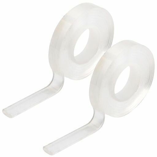 オーディオファンはがせる両面テープ目立たないクリアタイプ繰り返し使える水洗い粘着力復活幅1cm長さ1..