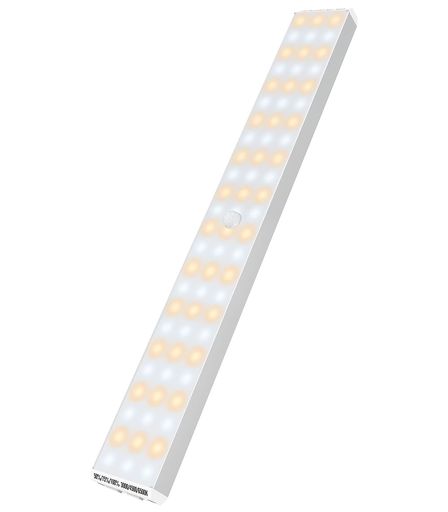 人感センサーライトLEDバーライトUSB充電式無段階調光3000/4500/6500K色温度調整間接照明120°3m距離ク..