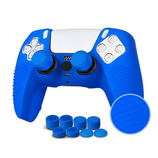 JYXETOVPS5コントローラーカバー1個/2個(28オプション)、無料の8ボタンキャップ、シリコーン保護、オリジナルの充電器で充電できます、滑り止めデザイン...