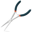 LEONTOOL先細ラジオペンチ先長ラジオペンチ溝付ロングラジオペンチギザ付先細リードペンチプライヤーロングリーチ精密作業全長172mm手芸アクセサリー用ハンドメイド工具手の届かない狭…