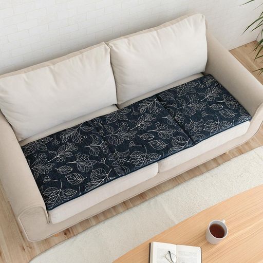 イケヒコクッション日本製ブランフリーシートネイビージャガード織約43x130cm北欧調新生活手洗い可能#1211790190501
