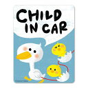 アヒルの親子動物【CHILDINCAR】車マグネットステッカーチャイルドインカー
