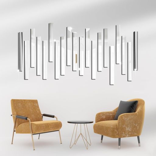 FLORPERRYミラーシールウォールステッカー鏡シールアクリルウォールステッカー簡単DIY壁掛け壁飾りミラ..