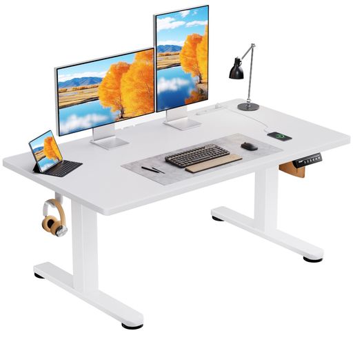 ErGear電動昇降式デスクロータイプ高さ48-72cmコンセント&USBポート付きローデスク座椅子机4パターン高..