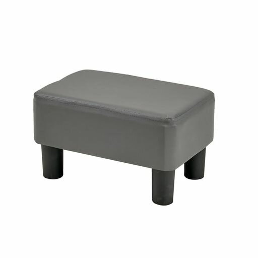 VECELOオットマン40x28x22cm足置き台正座椅子フットスツールPUレザースツールスツールアウトドアオットマン搁脚凳フットレスト换鞋凳おしゃれ子供用グレー