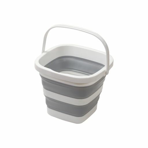 パール金属折りたたみバケツバスケット角型正方形幅26.5x奥行27.5x高さ20.5cm洗車アウトドア釣り掃除ホ..