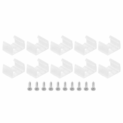PATIKILLEDストリップランプクリップ40個取付金具固定クリッププラスチッククランプホルダーネジ付き14..