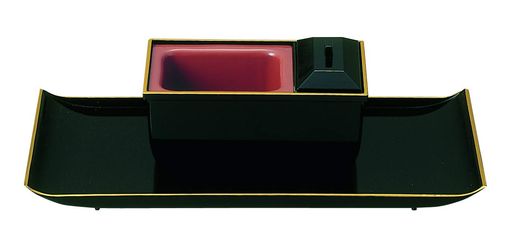 サンメニー本格香炉お盆付き5.0寸回し焼香山中漆器ノンスリップ日本製焼香盆セットお盆お彼岸法要にお..